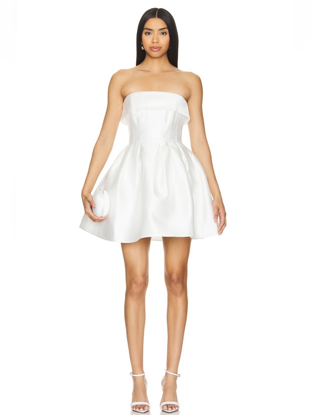 Rebecca Vallance White Strapless Dress NWT